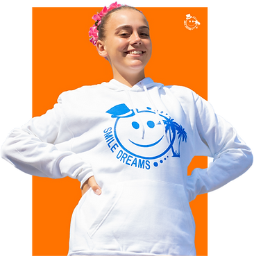 Felpa Bianca Merchandising Smile Dreams 11