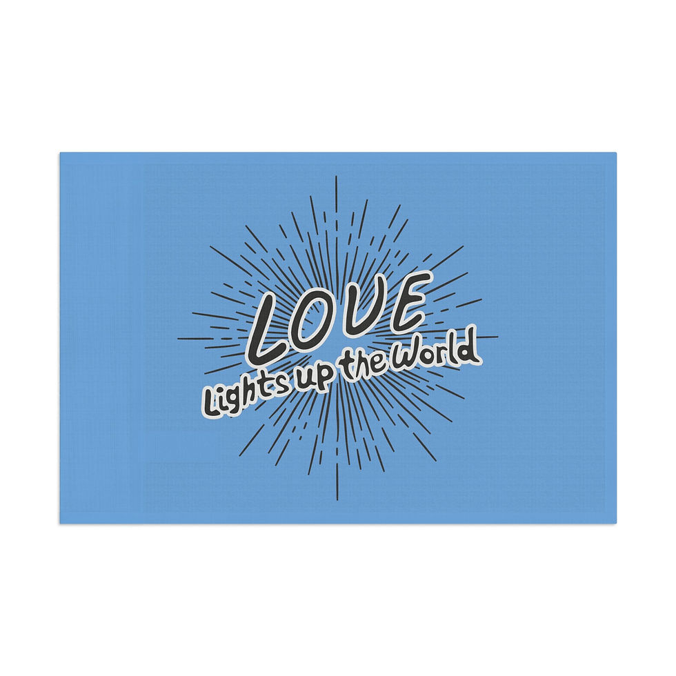 Thumbnail: Blue flag love lights up the world in white