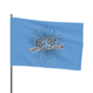 Blue flag love lights up the world in white