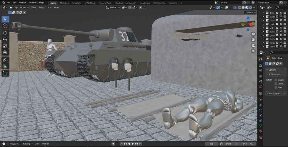 3D Asset pack (Tank and bunker)