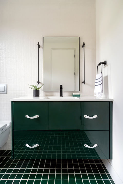 Fun bathroom in game room