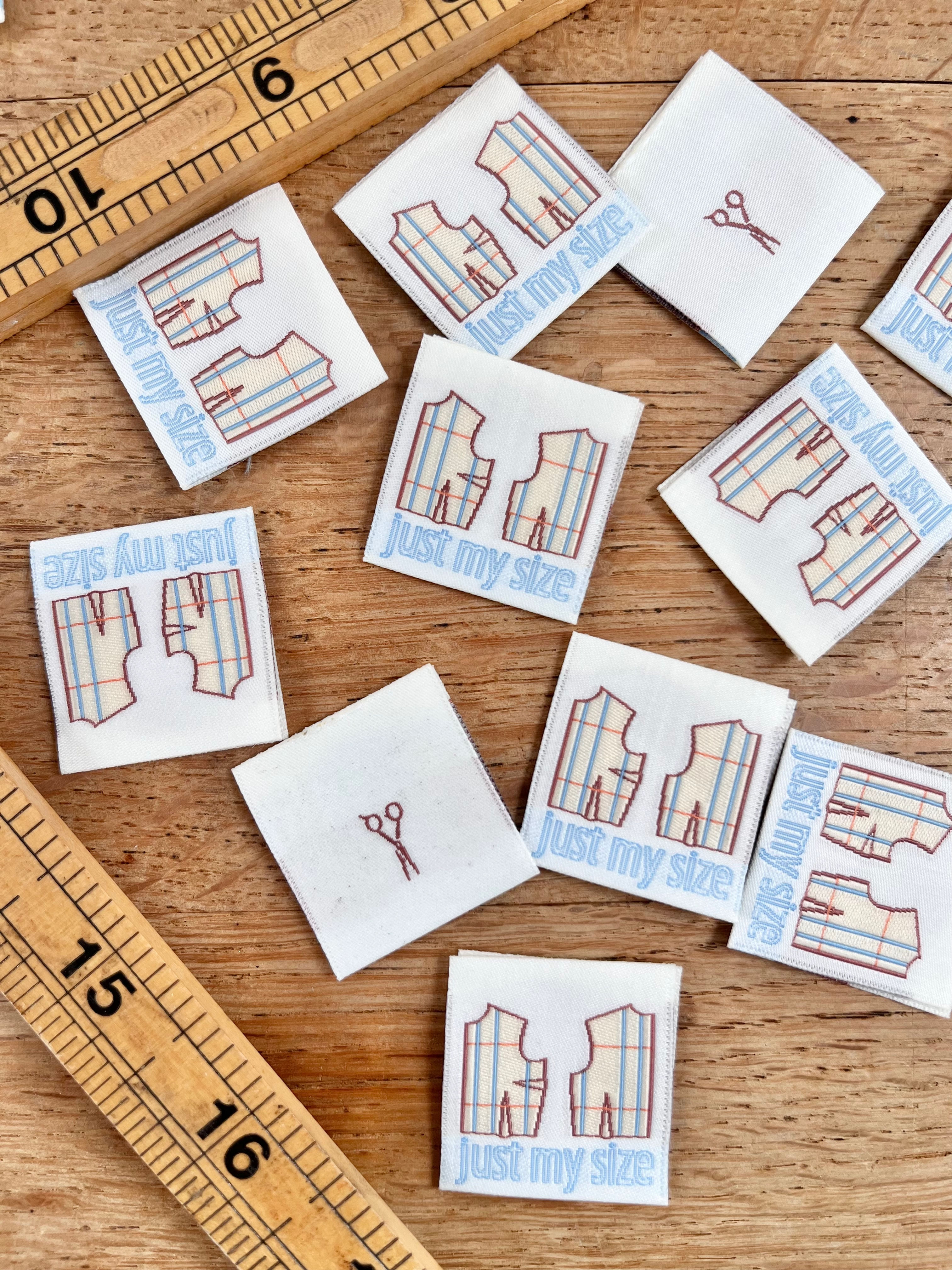 Just My Size - Sewing Woven Clothing Label Tags - 4 Pack