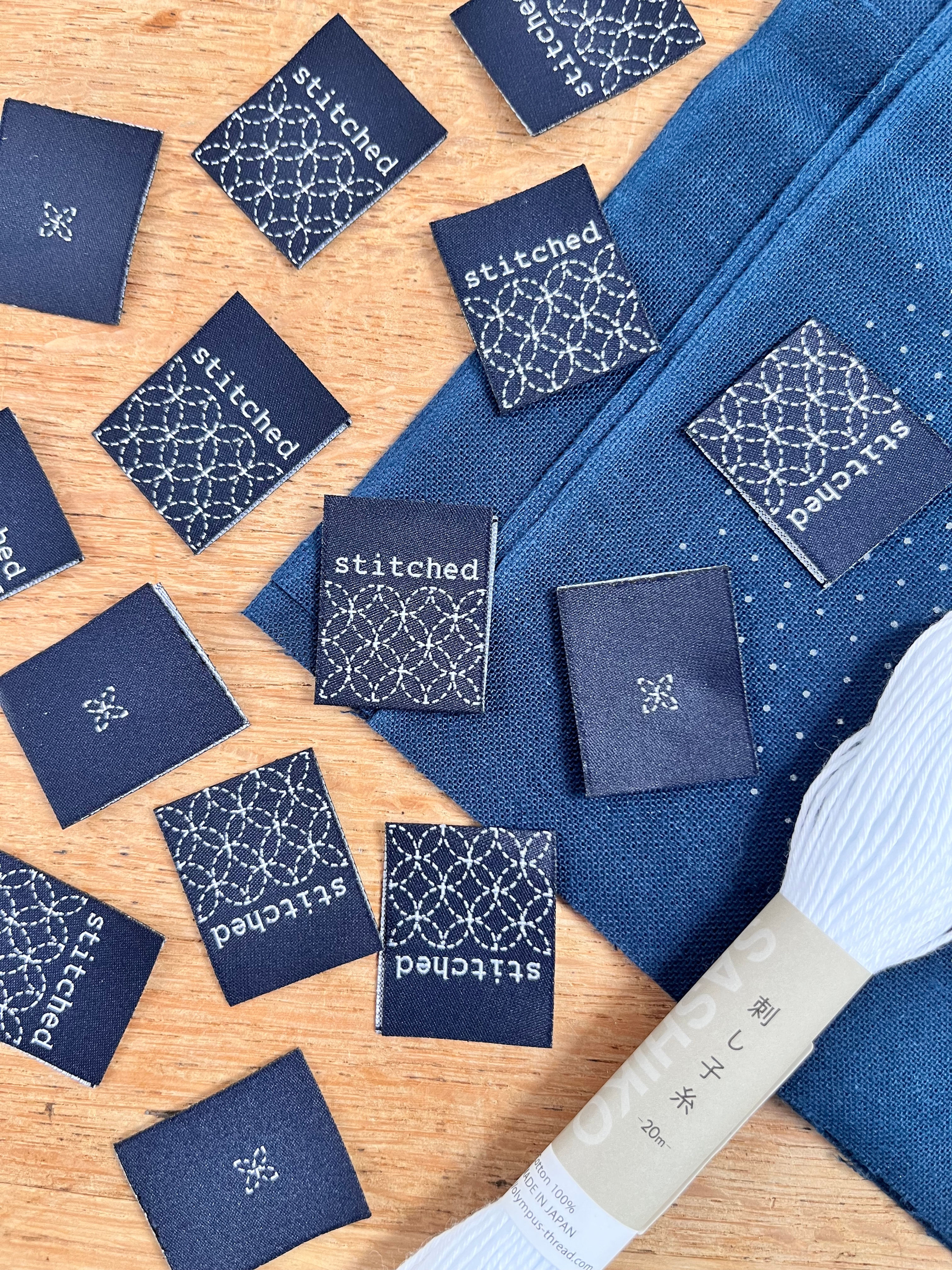 Stitched - Sewing Woven Clothing Label Tags - 4 Pack