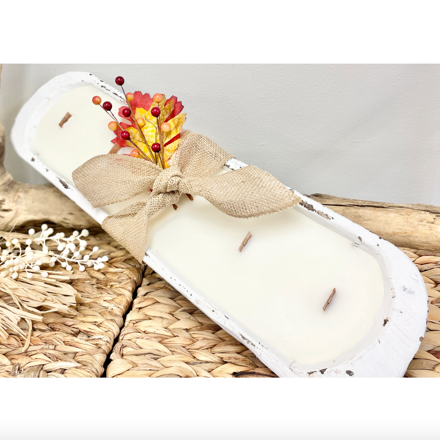 Fall Decor - 5 Wood Wick Scented Candle - Dough Bowl | by Crooked River Candle