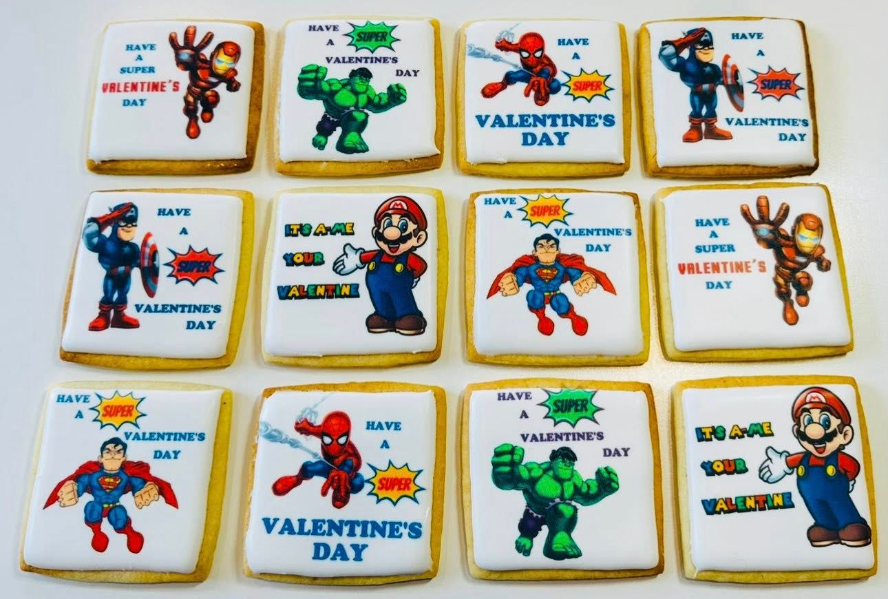 Superhero Valentine’s Cookie Set