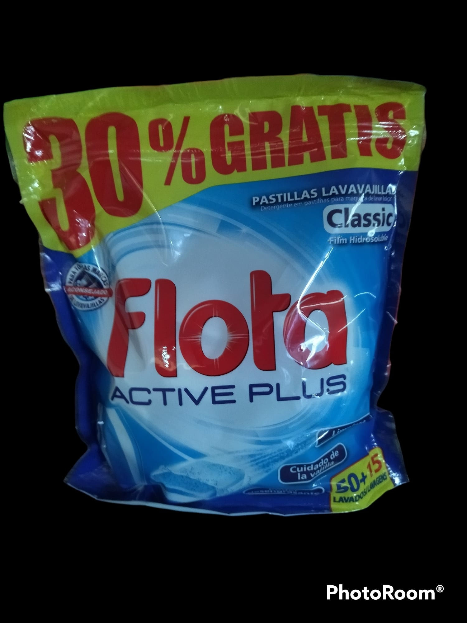 DETERGENTE FLOTA CAPSULAS LOIÇA ACTIVE PLUS 50 + 15 PAST