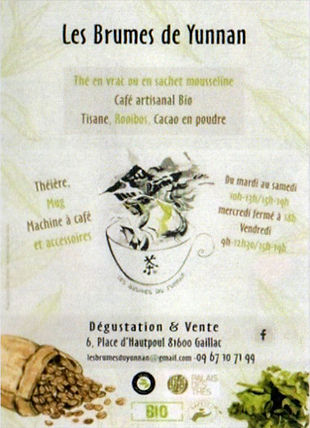 Les brumes de Yunnan thé café tisane cacao