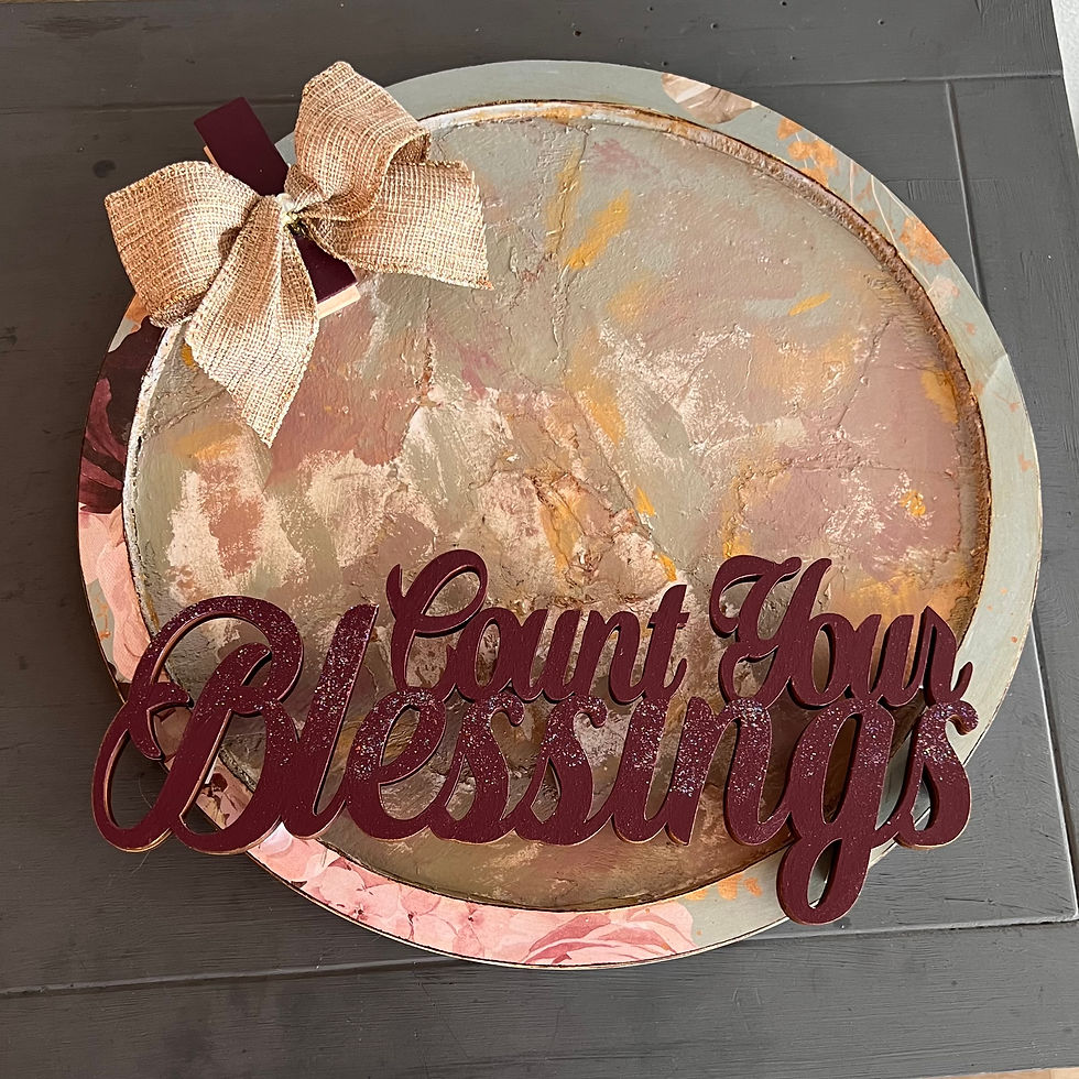 Count your blessings wall hanging/photo holder
