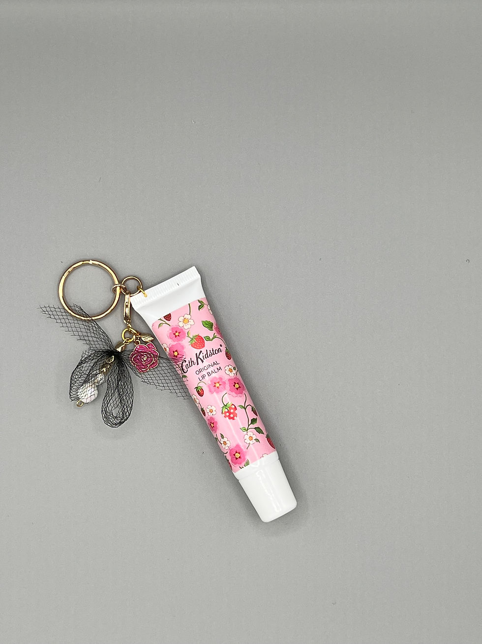 DINGLE DANGLE: LIP GLOSS Keychain - PINK ROSE