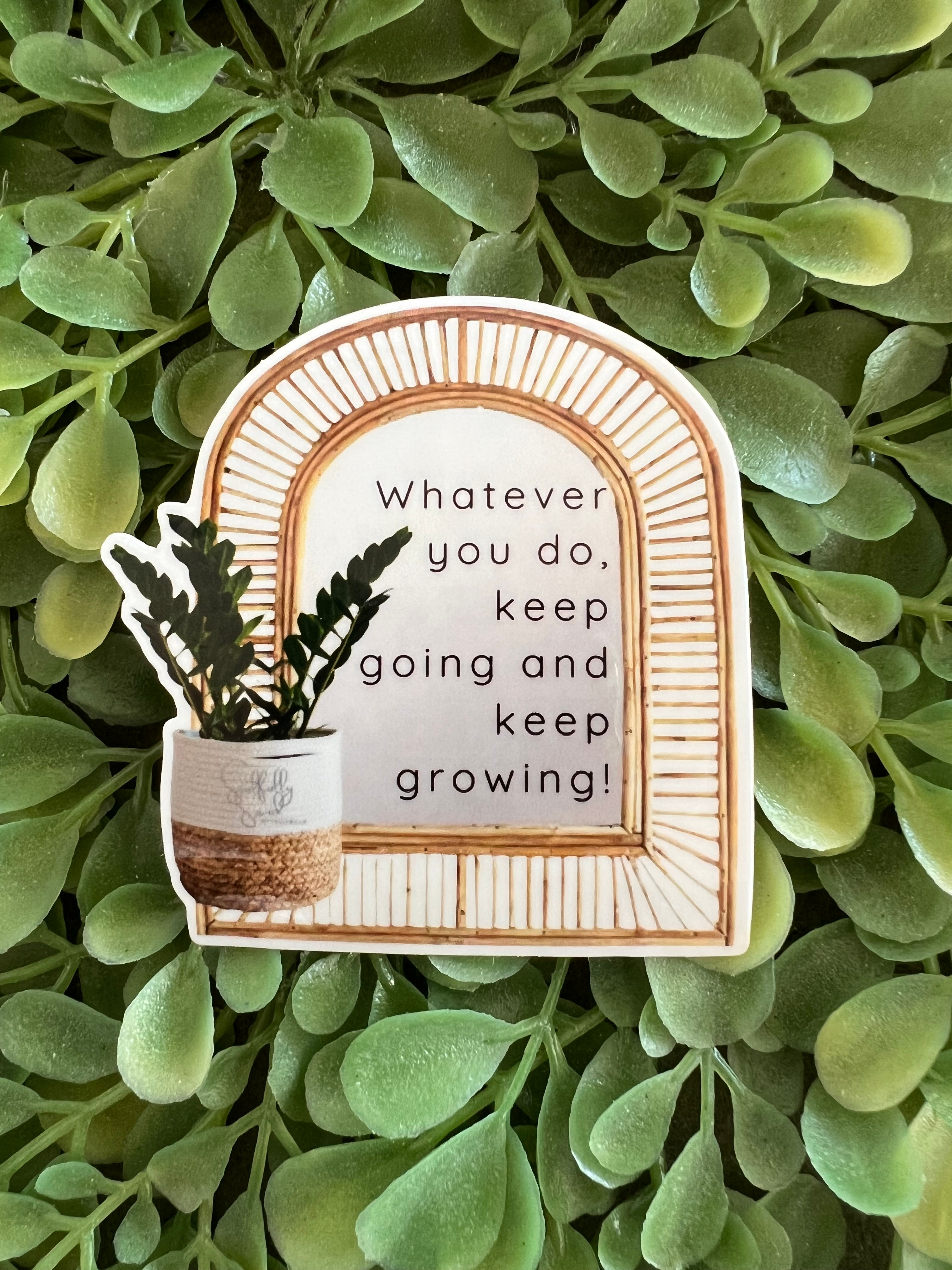 Whatever you do, keep going and keep growing!