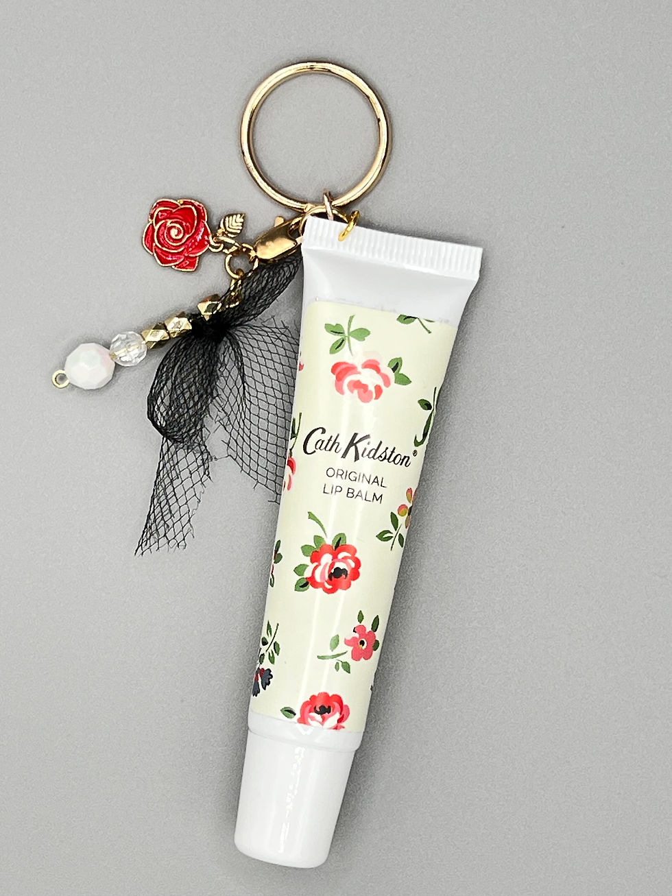 DINGLE DANGLE: LIP GLOSS Keychain - RED ROSE