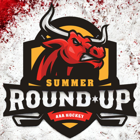 Summer RoundUp AAA Play Hockey logo design and branding for youth hockey tournament