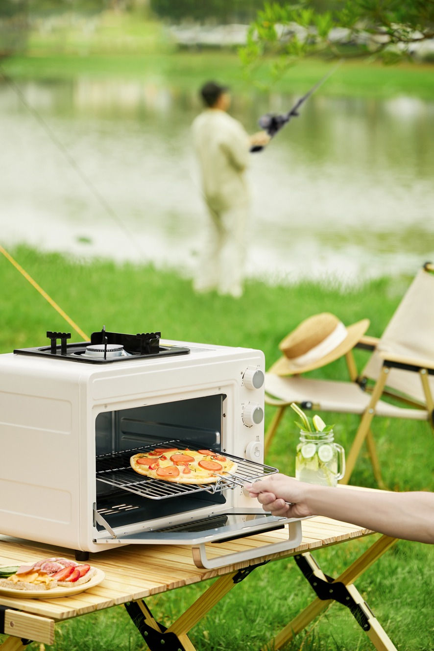 Thumbnail: 25L 2in1 Portable Outdoor Butene Gas Oven Cooktop 