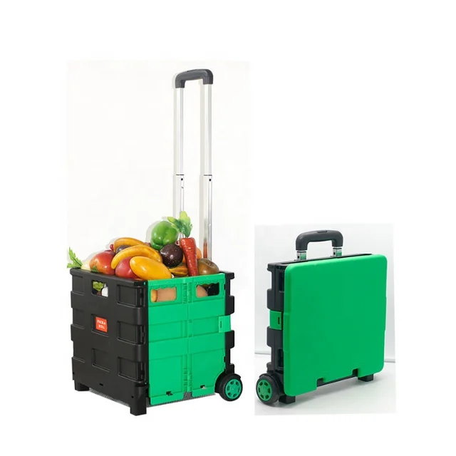 Thumbnail: SHOPMATE, Portable Collapsible Shopping Trolly