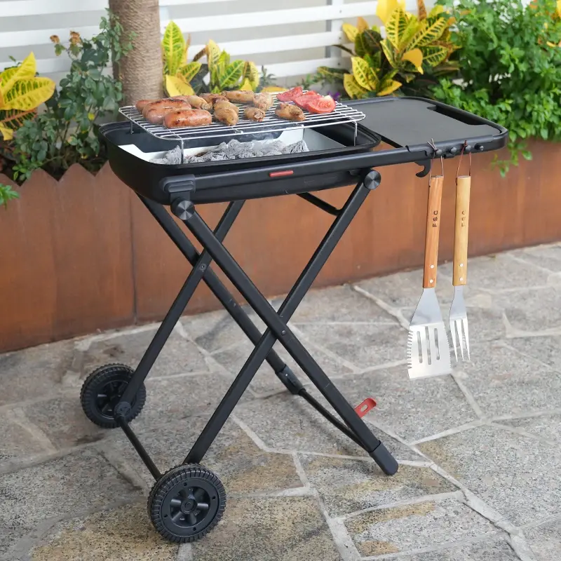 Thumbnail: BBQMATE -SL Wheelie Charcoal BBQ With Trolley wheels 