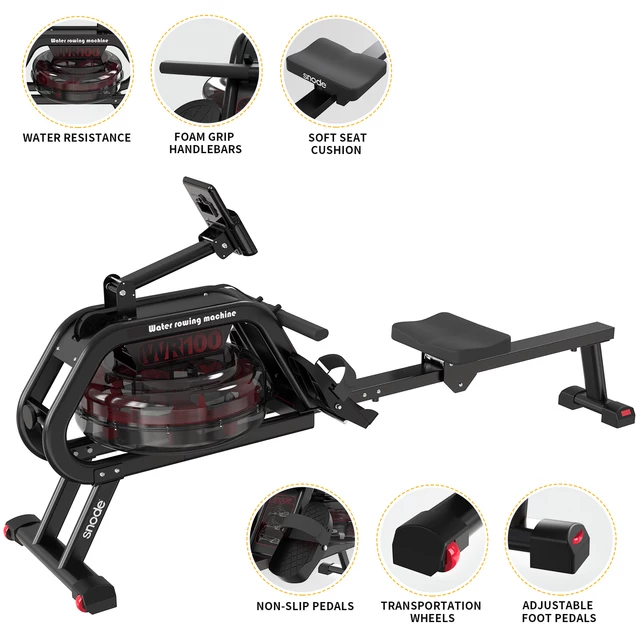 Thumbnail: Premium Digital Portable Water Rowing Home/Office Gym
