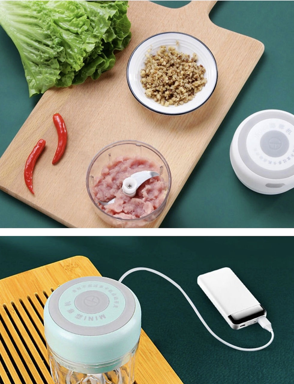 Thumbnail: Touch Button Portable Rechargeable Vegetables, Fruits and Nuts Chopper 

