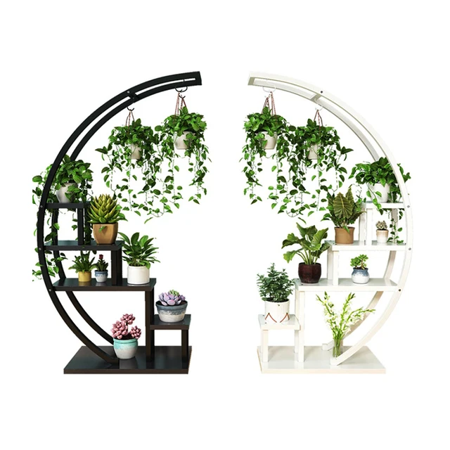 Thumbnail: Half Moon 5 Shelves  Home Decor Flower Stand 
