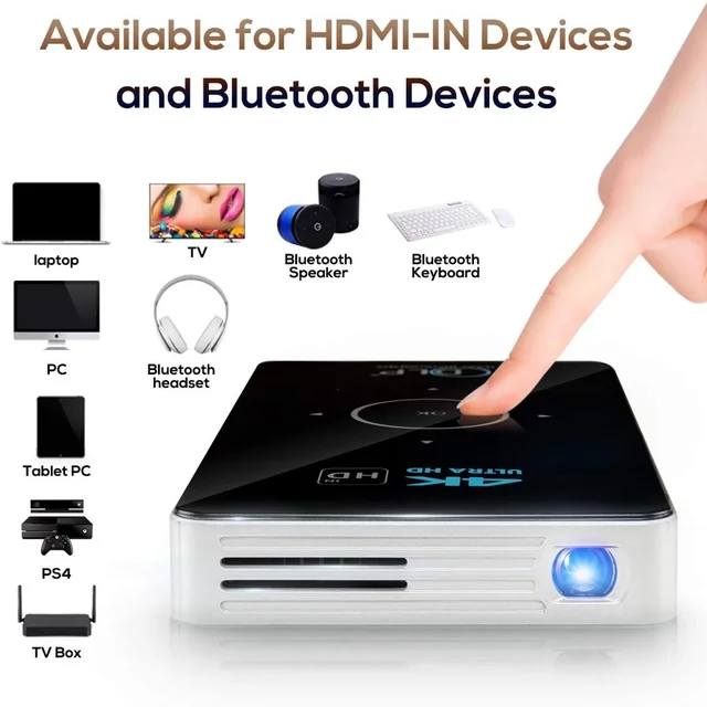 Thumbnail: 4K Wireless Led Android Pocket Projector