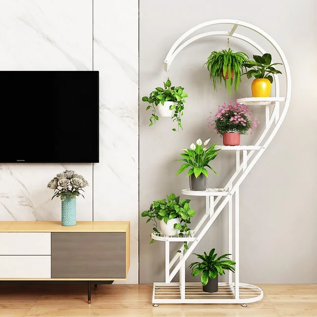Thumbnail: 4 Shelves Home Decor LOVE Heart Shaped Flower Stand