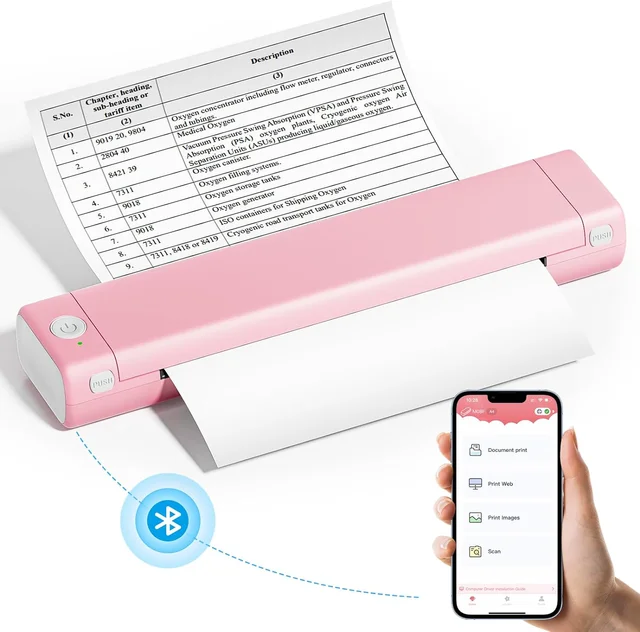 Thumbnail: Mobile Phones A4 Portable Inkless Wireless Thermal Printer