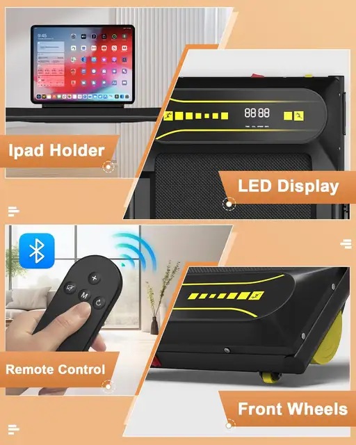 Thumbnail: Sleek Portable Digital Led Display Treadmill 