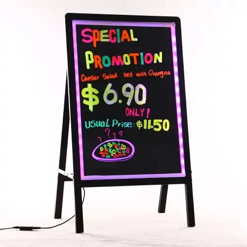 Thumbnail: 12V Portable Rechargeable  Led Retail Writing board 