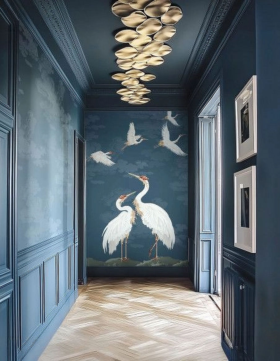 peinture au plafond dans couloir