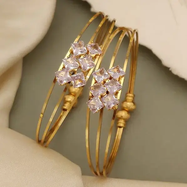 Elegance Glow – Premium Adjustable Stone Bangles