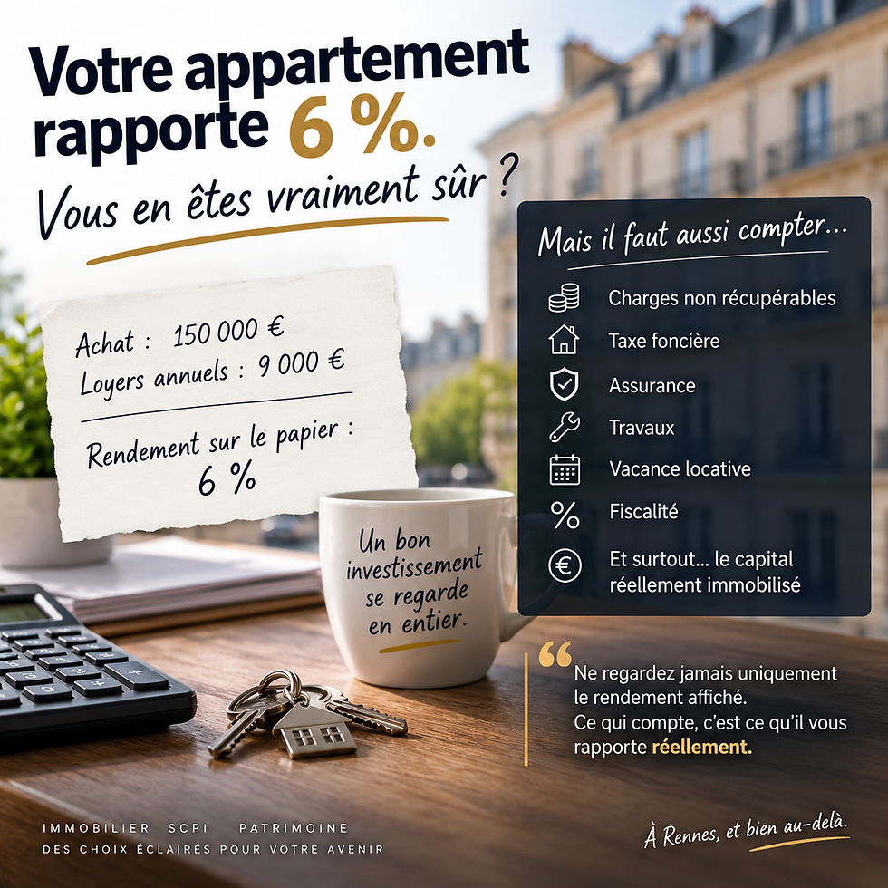 Votre appartement rapporte 6 %. Vous en êtes vraiment sûr ?