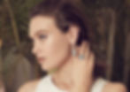 Aquamarine and Diamonds Leaves Earring