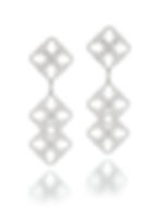 Long Diamonds Lace Earrings