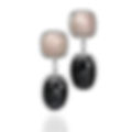 White Sapphire & Black Onyx Earrings