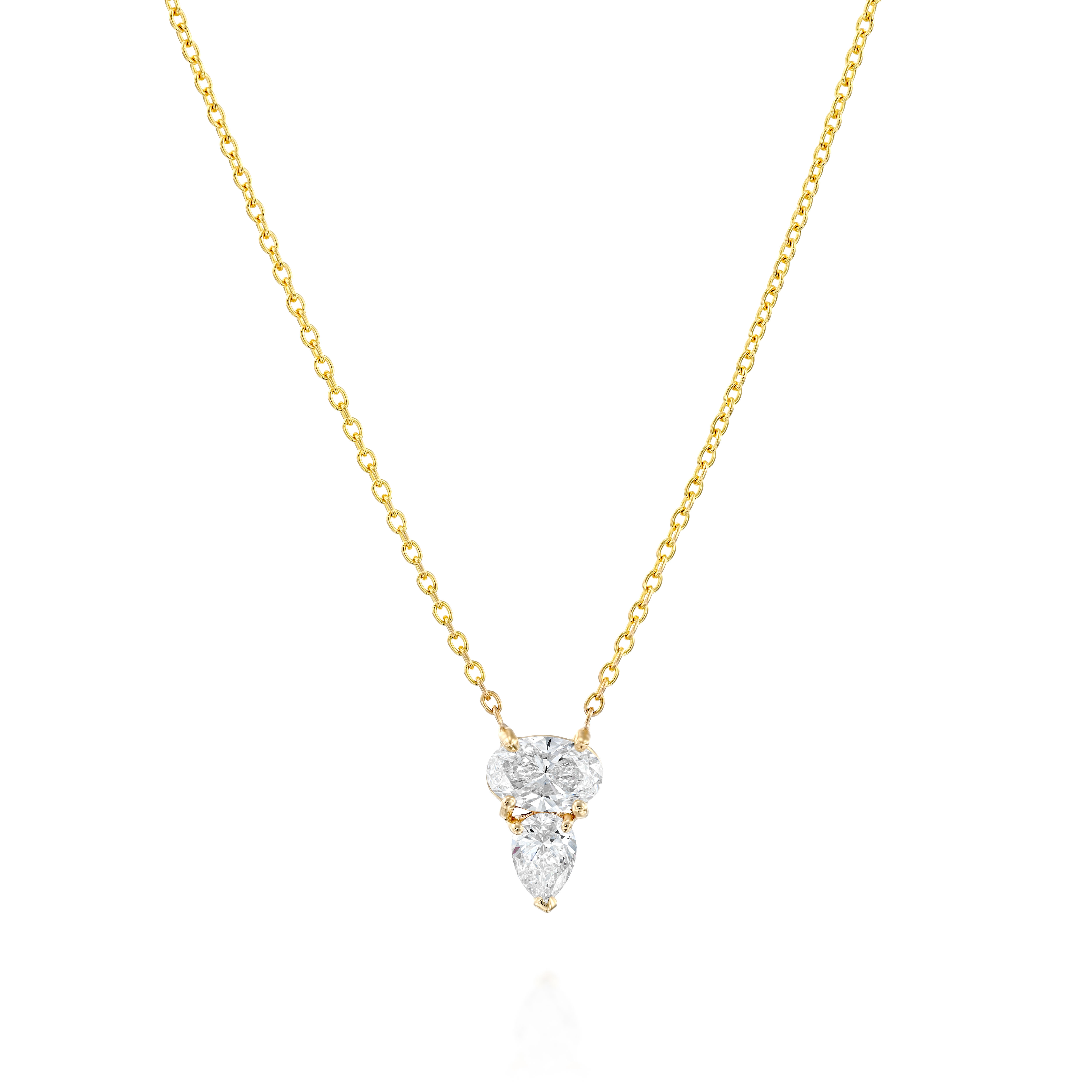 תליון יהלום אובל וטיפה