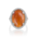Carnelian and Diamonds Cocktail Ring