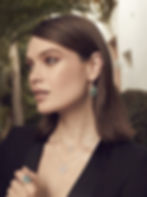 Emerald Teardrop Diamond Earrings