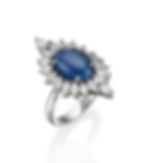 Sapphire and Marquise Diamonds Ring
