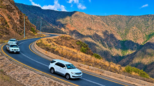 Mountain driving challenge and the scenic view of the road