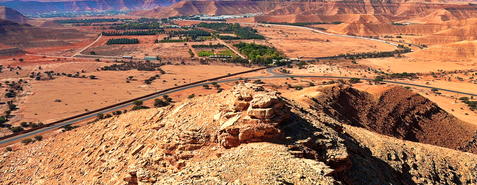 Desert lands, valleys, and mountains