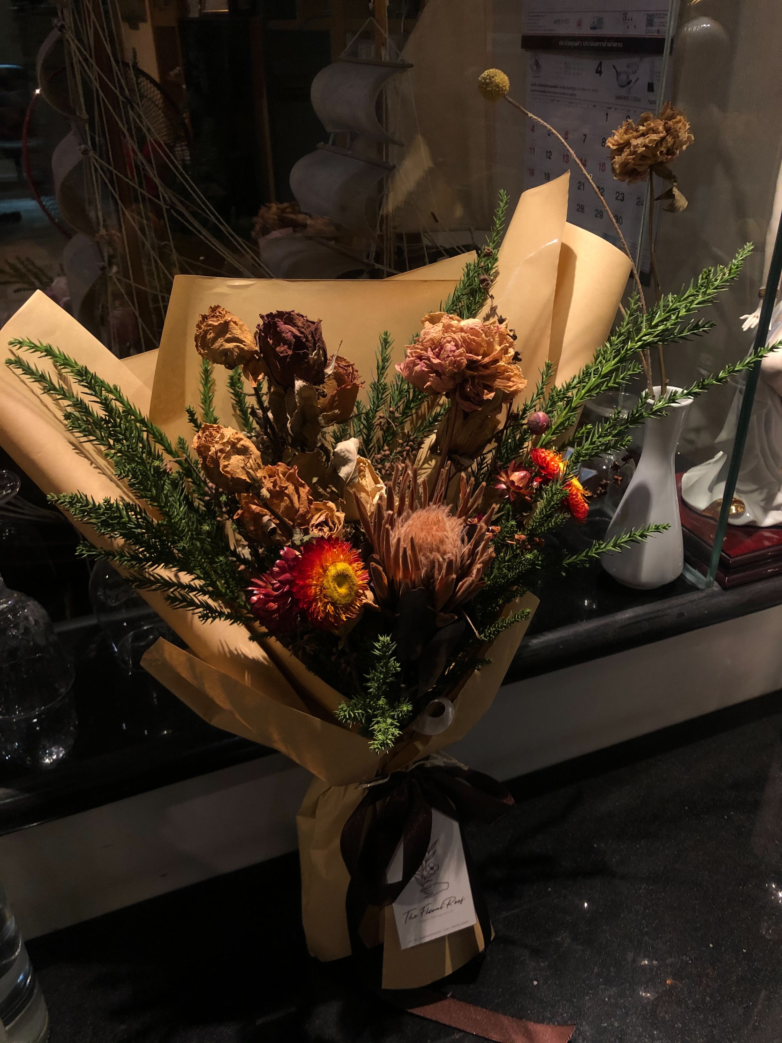 Festive Dried Flower Bouquet