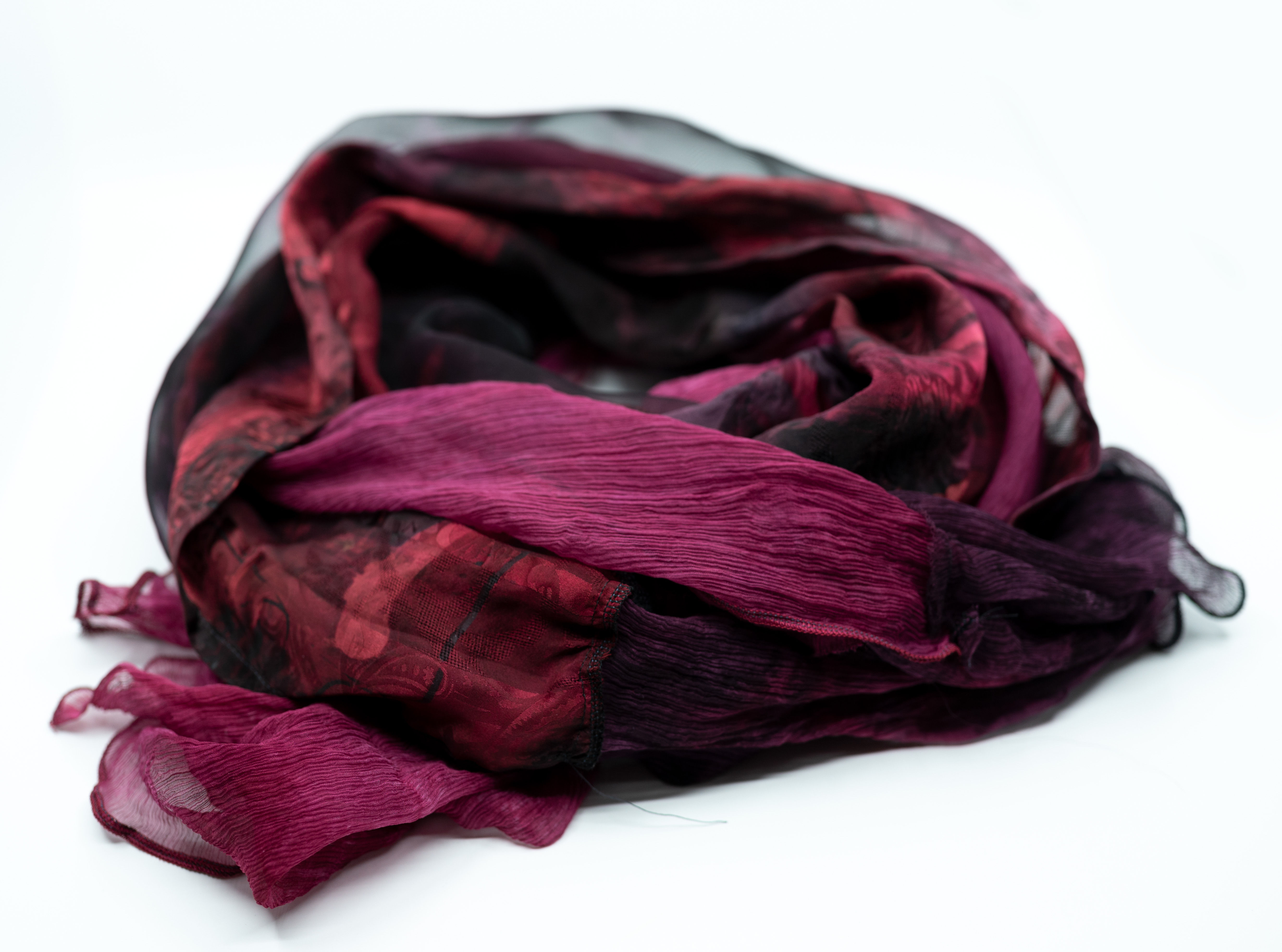 Châle en soie avec mousseline de soie