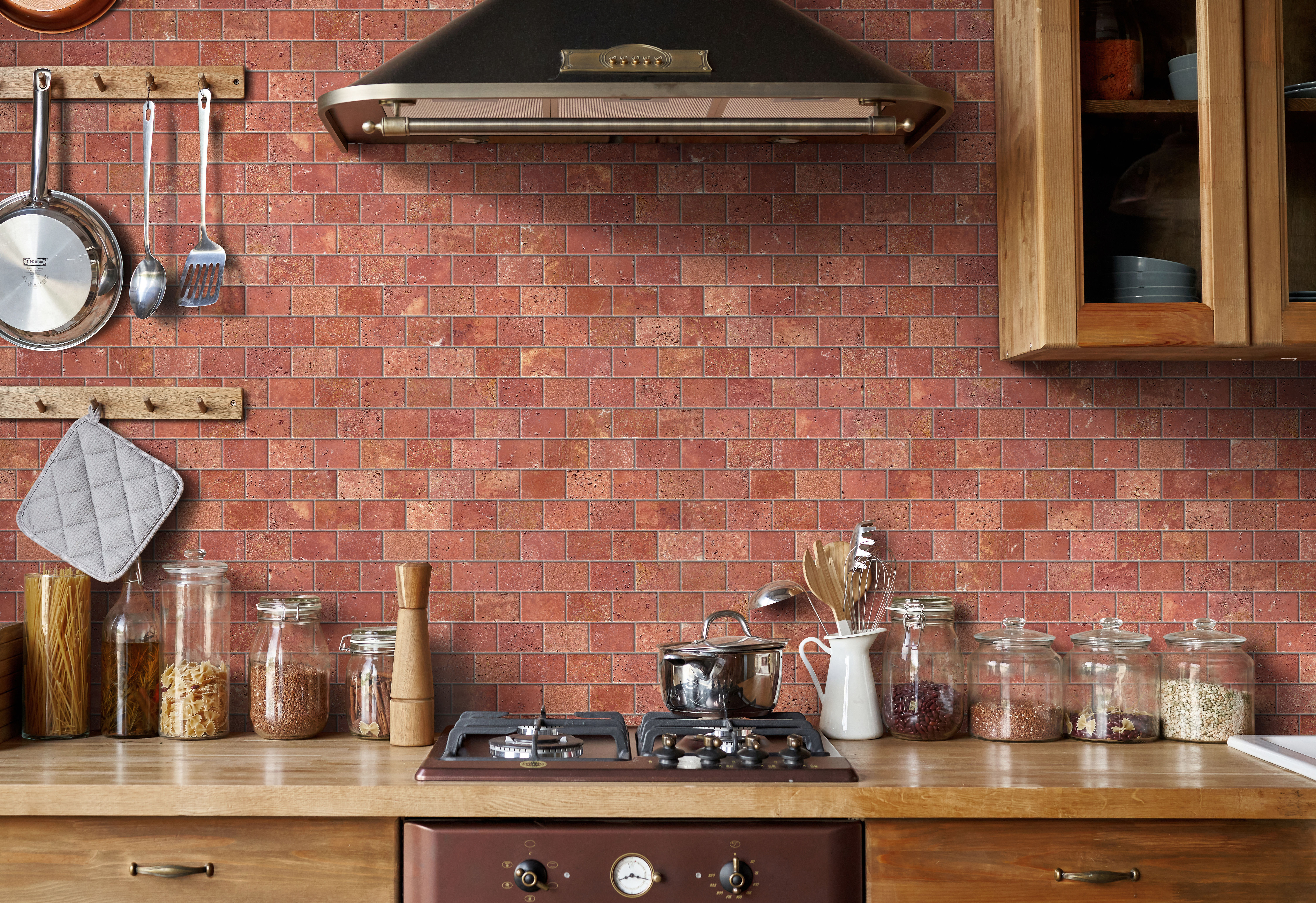 Brick Red Travertine