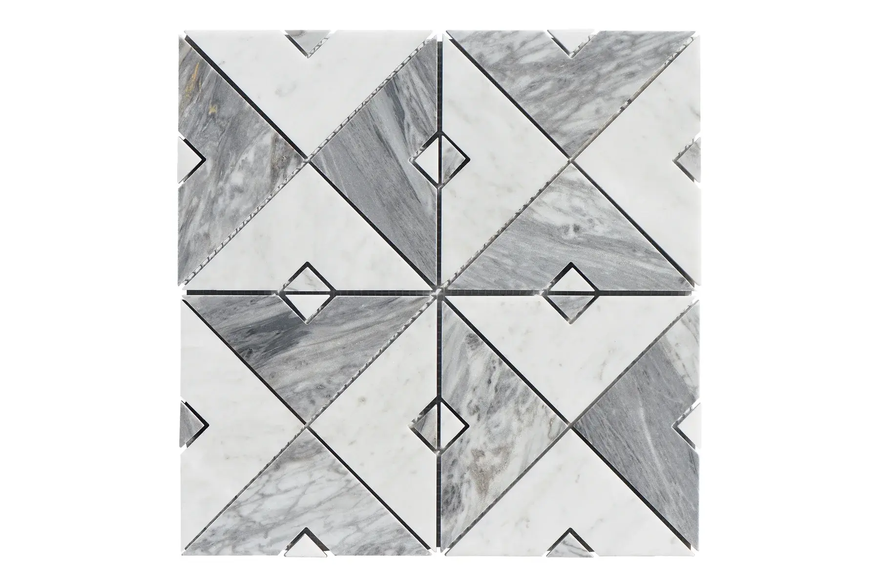 Freya Grey and White Marble Mosaic