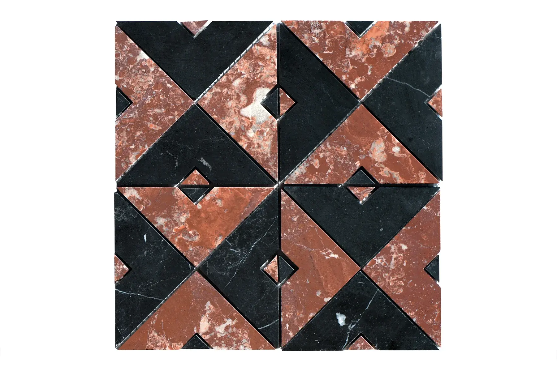 Freya Red and Black Marble Mosaic