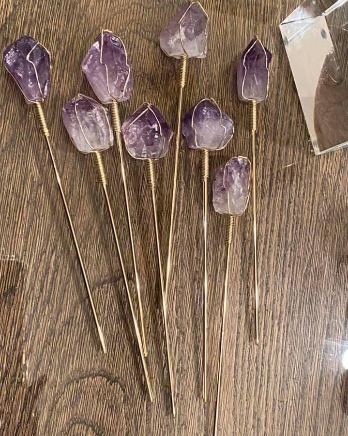 Thumbnail: Amethyst Hair Pin