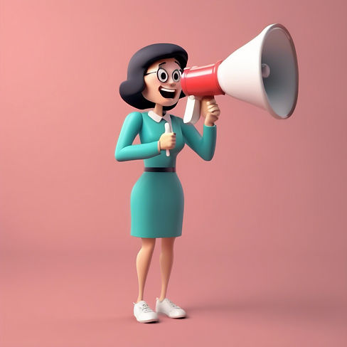 a lady holding a megaphone making announcement.jpg