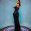 Thumbnail: Black and Purple Orchid Long Dress by Mitiliane Couture