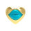 Thumbnail: Love Lips Rouge Earring- Blue Gold by Naimah