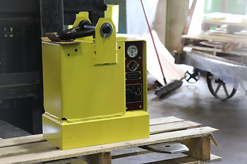 lift magnet getting ready to ship on pallet with fork lift