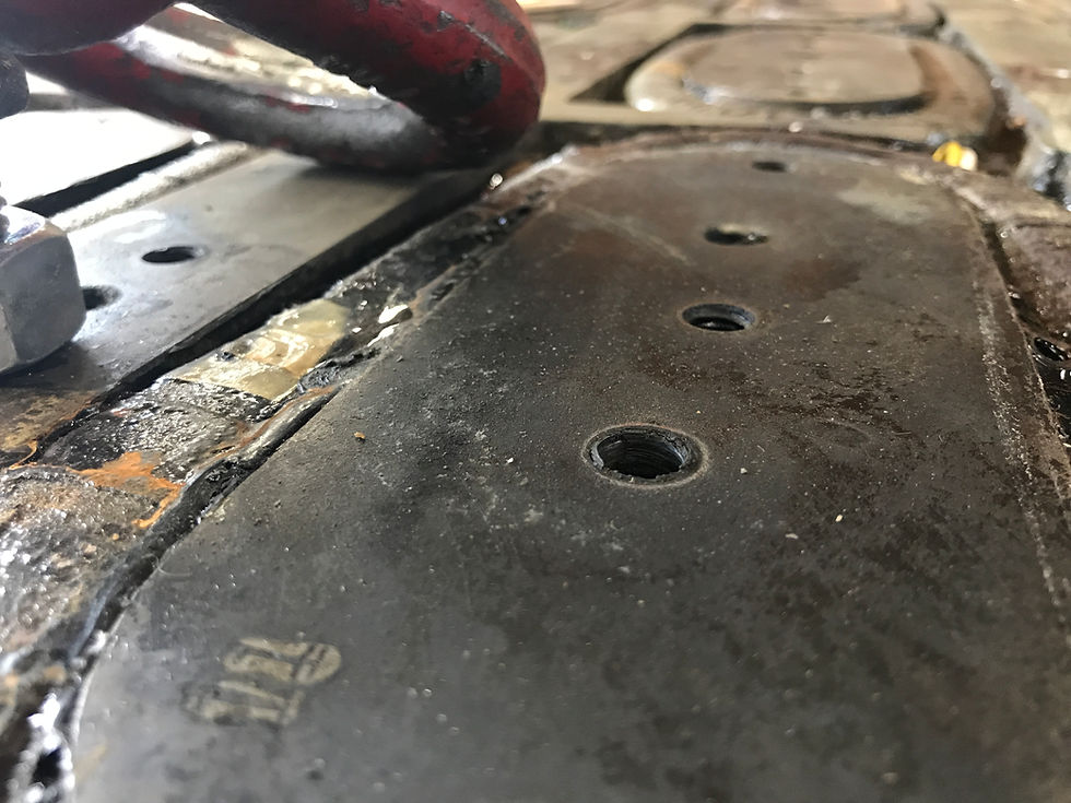 inside an electromagnetic chuck